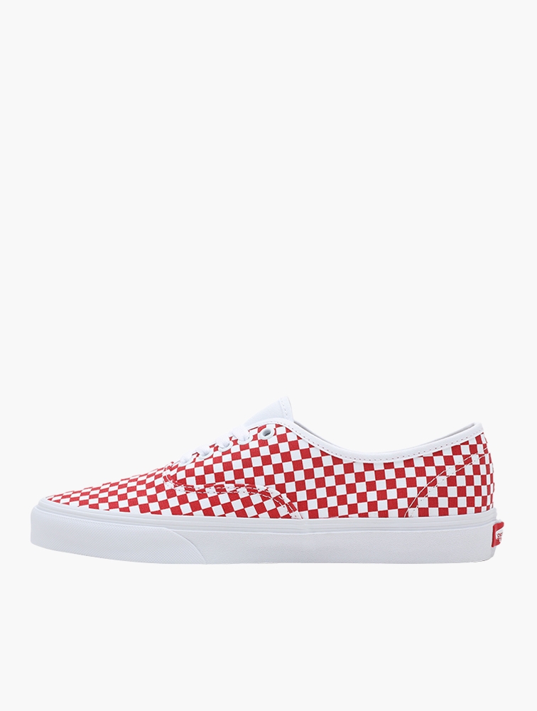MyRunway Shop Vans White Red Checkerboard Authentic Sneakers